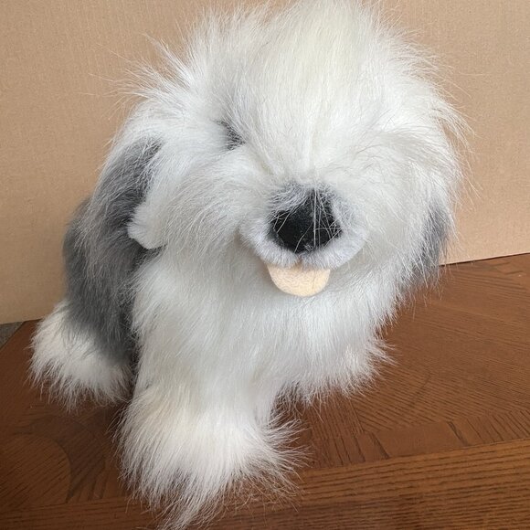 English Sheepdog Shaggy Dog Puppy Luigi Amani Stuffed Animal Korea 15" - Picture 10 of 17